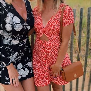 Showpo Red Floral Dress